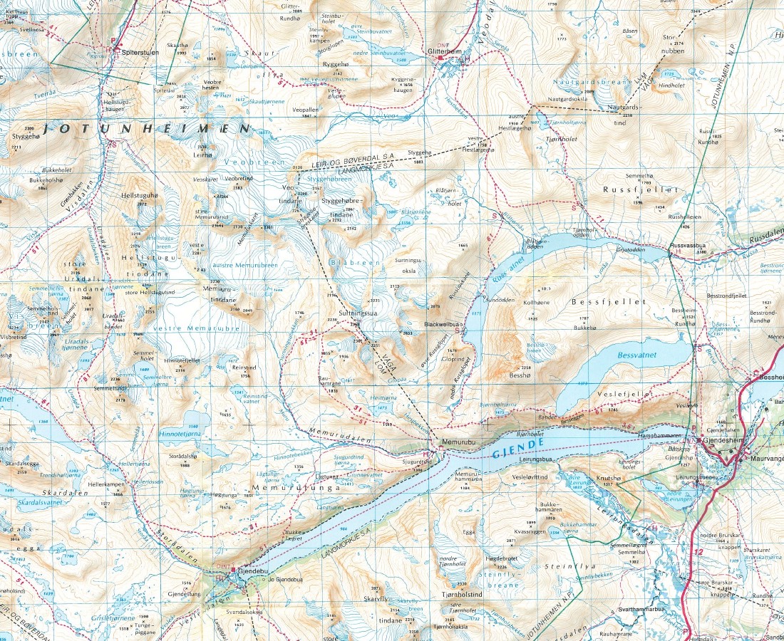 Toureplan Wanderung Jotunheimen