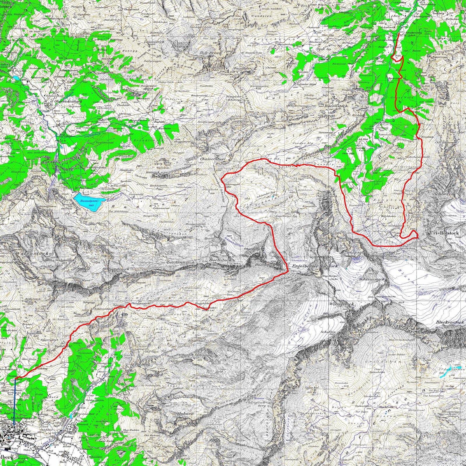 Tourenplan Rugghubelh&uuml;tte