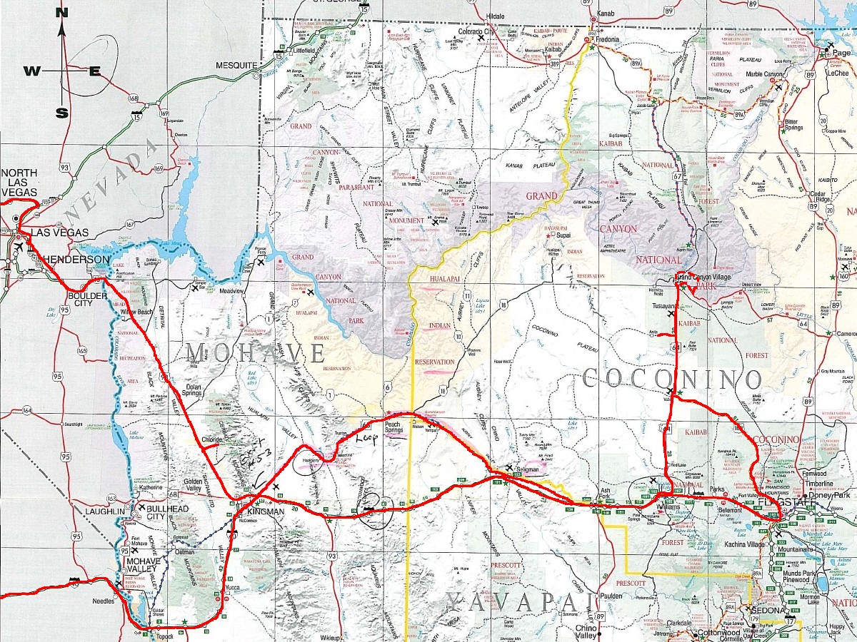 &Uuml;bersichtsplan Arizona