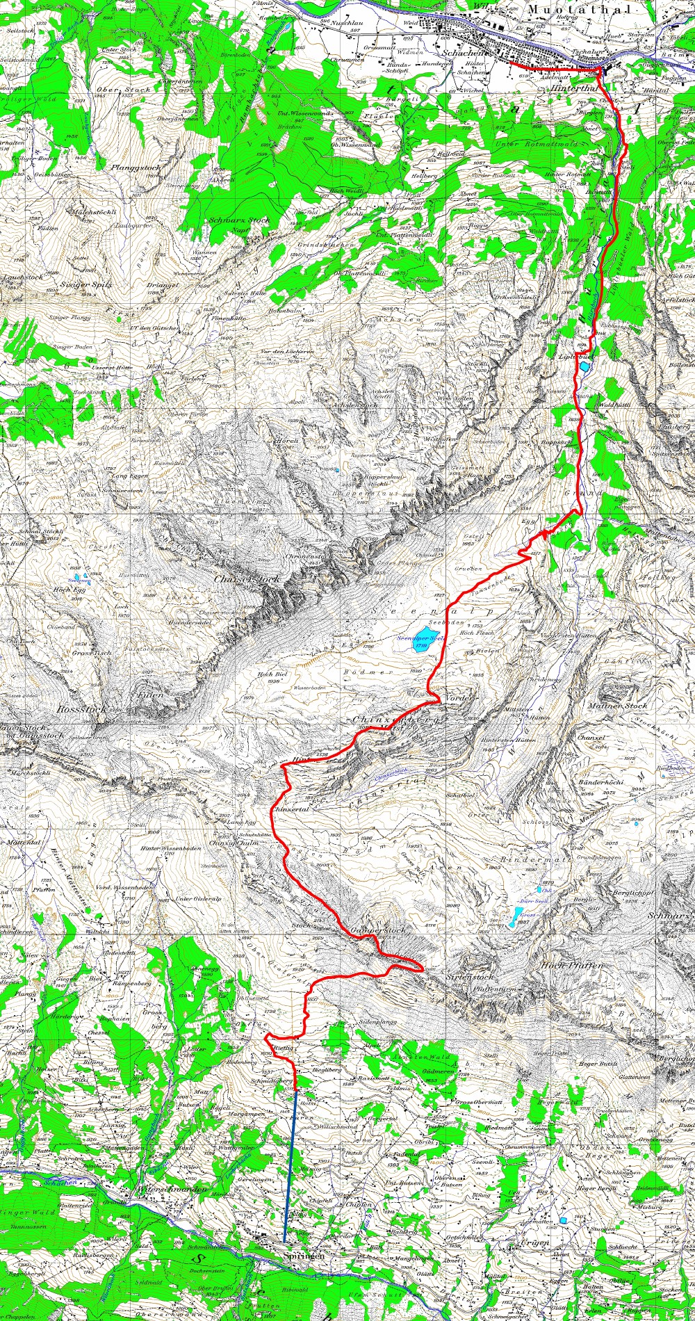 Tourenplan Gamperstock
