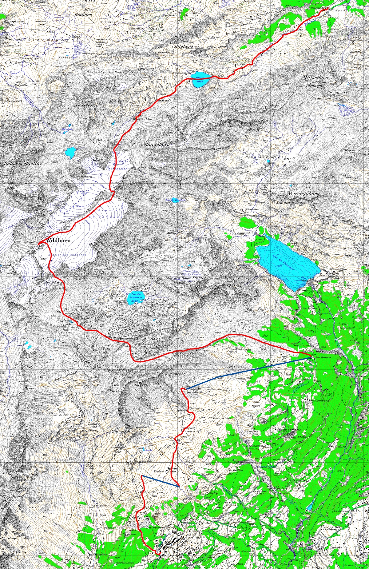 Tourenplan Wildhorn