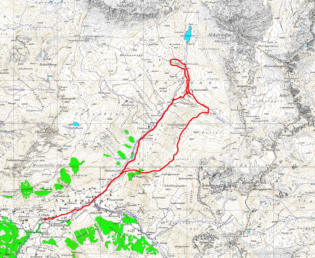 Tourenplan Wintergebirgskurs