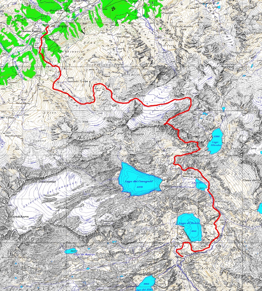 Tourenplan Cima di Lago