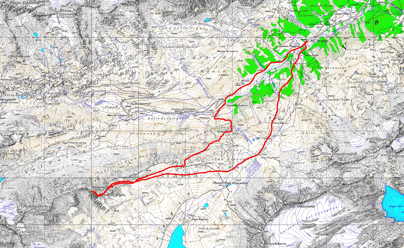 Tourenplan Helgenhorn