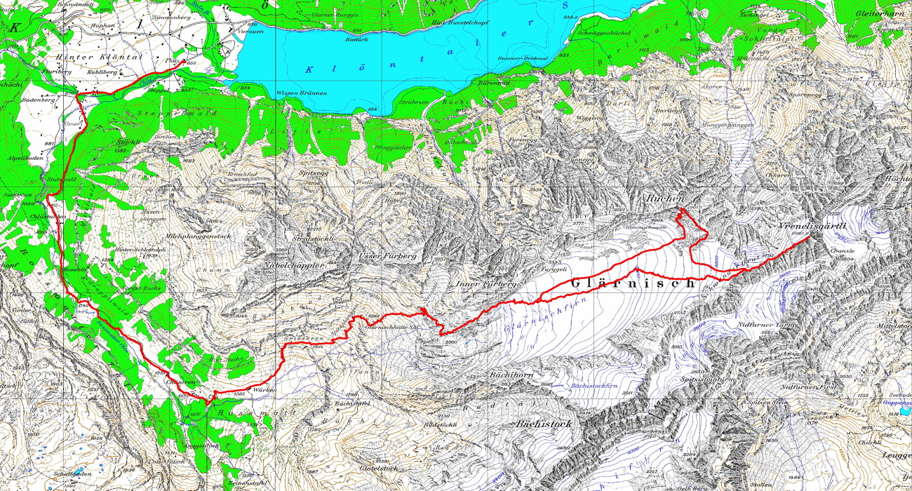 Tourenplan Glärnisch