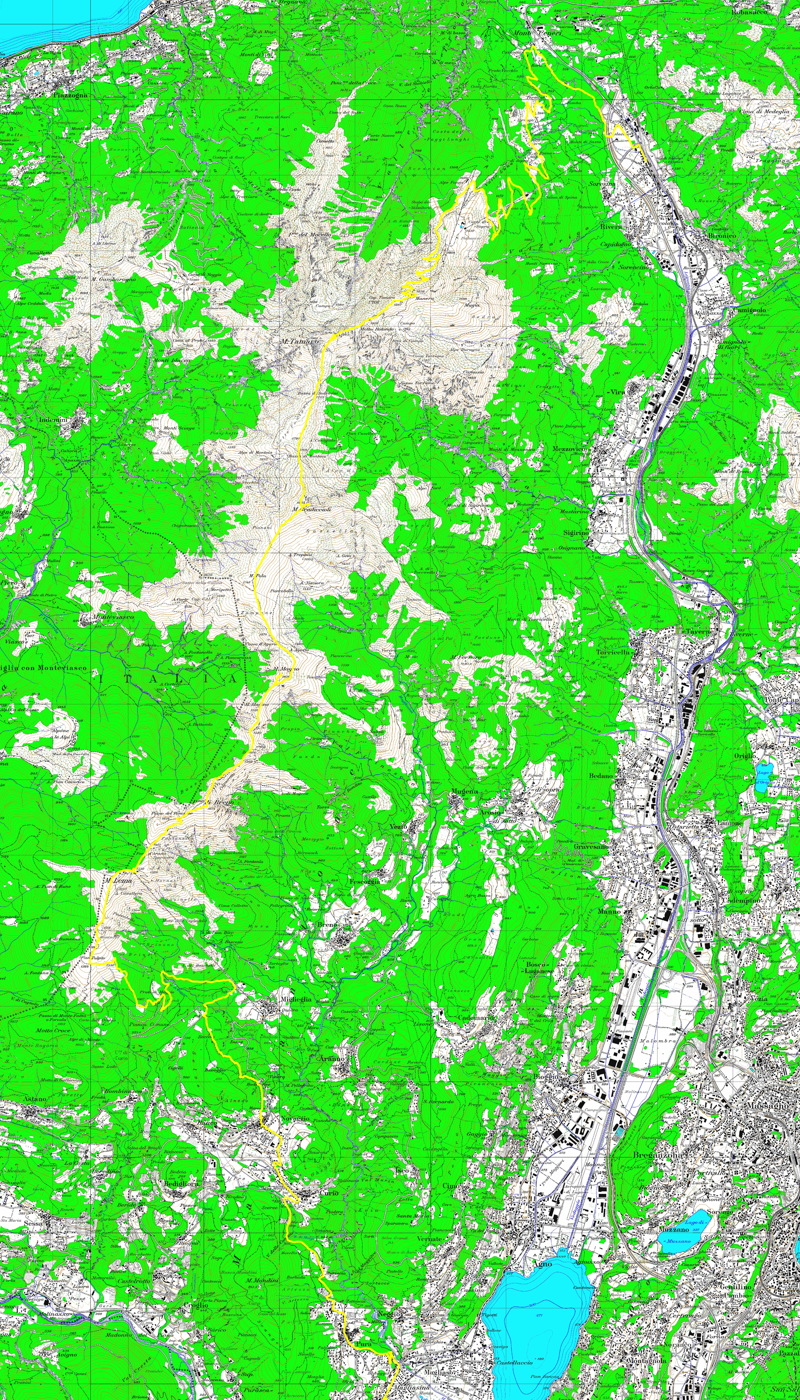 Tourenplan Monte Lema