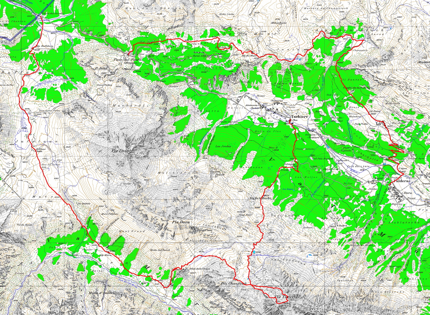 Tourenplan Val Müstair