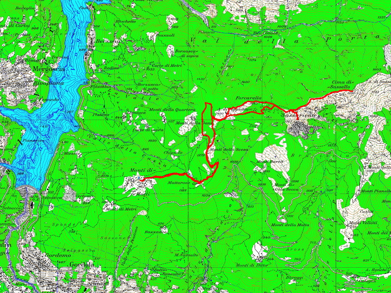 Tourenplan Sassariente