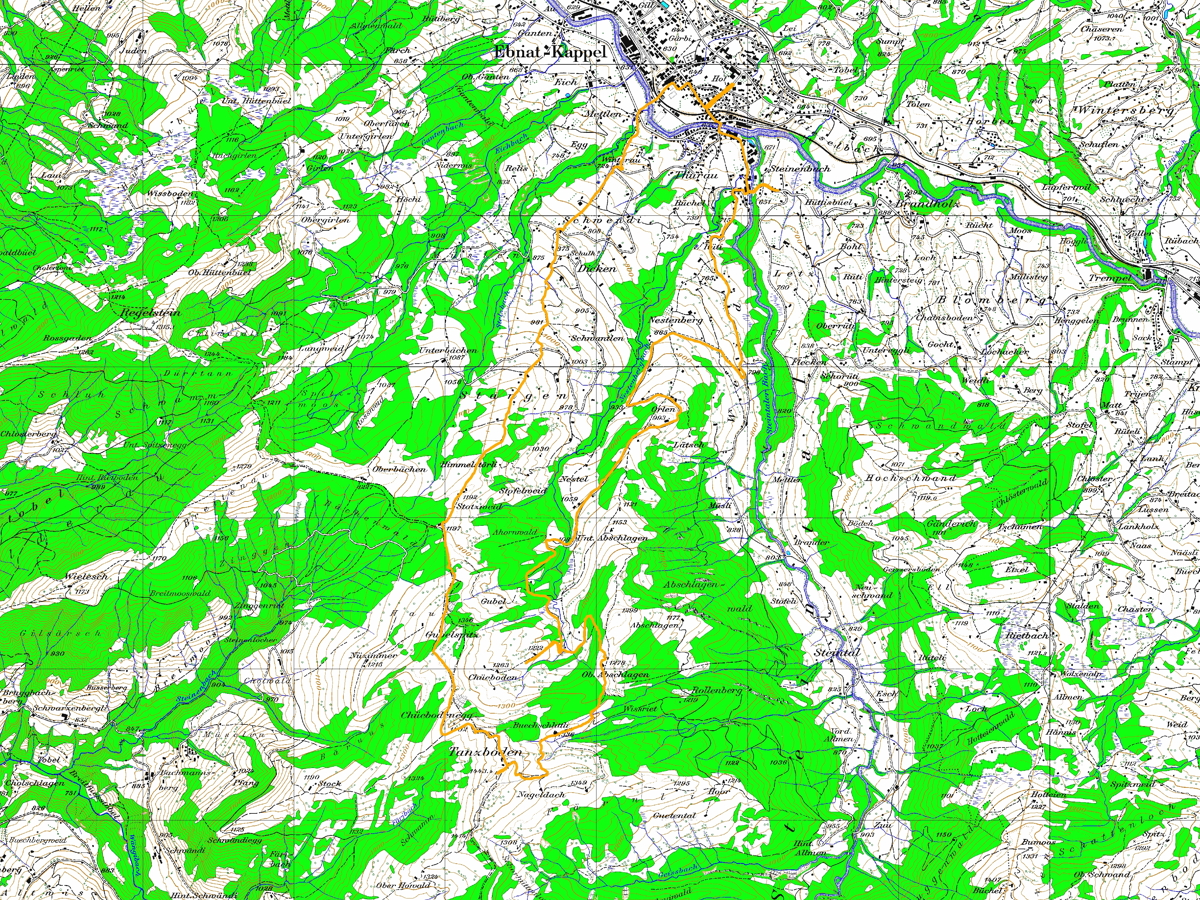 Tourenplan Tanzboden